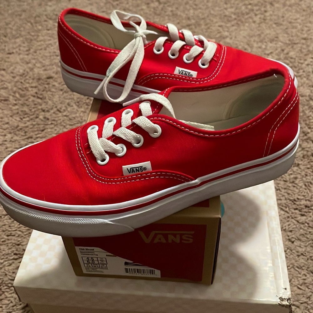 red low top vans